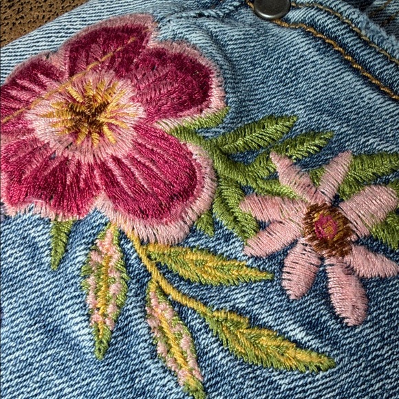 Driftwood Embroidered High Rise Denim Shorts - Picture 14 of 14